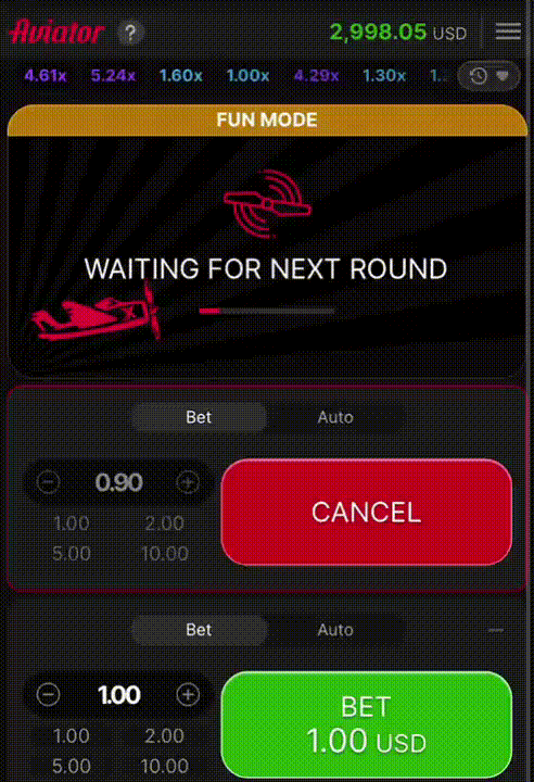 Aviator Game Interface